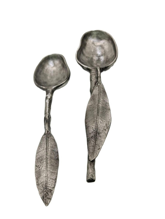 Tropical Mango Pewter Decorative Spoons Set Inspired by Nature Collectible