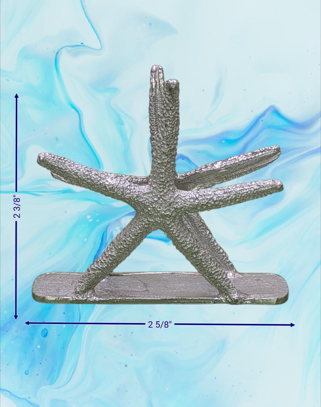 Seashells Pewter Business Card Holder Desk Decor Inspired by Nature