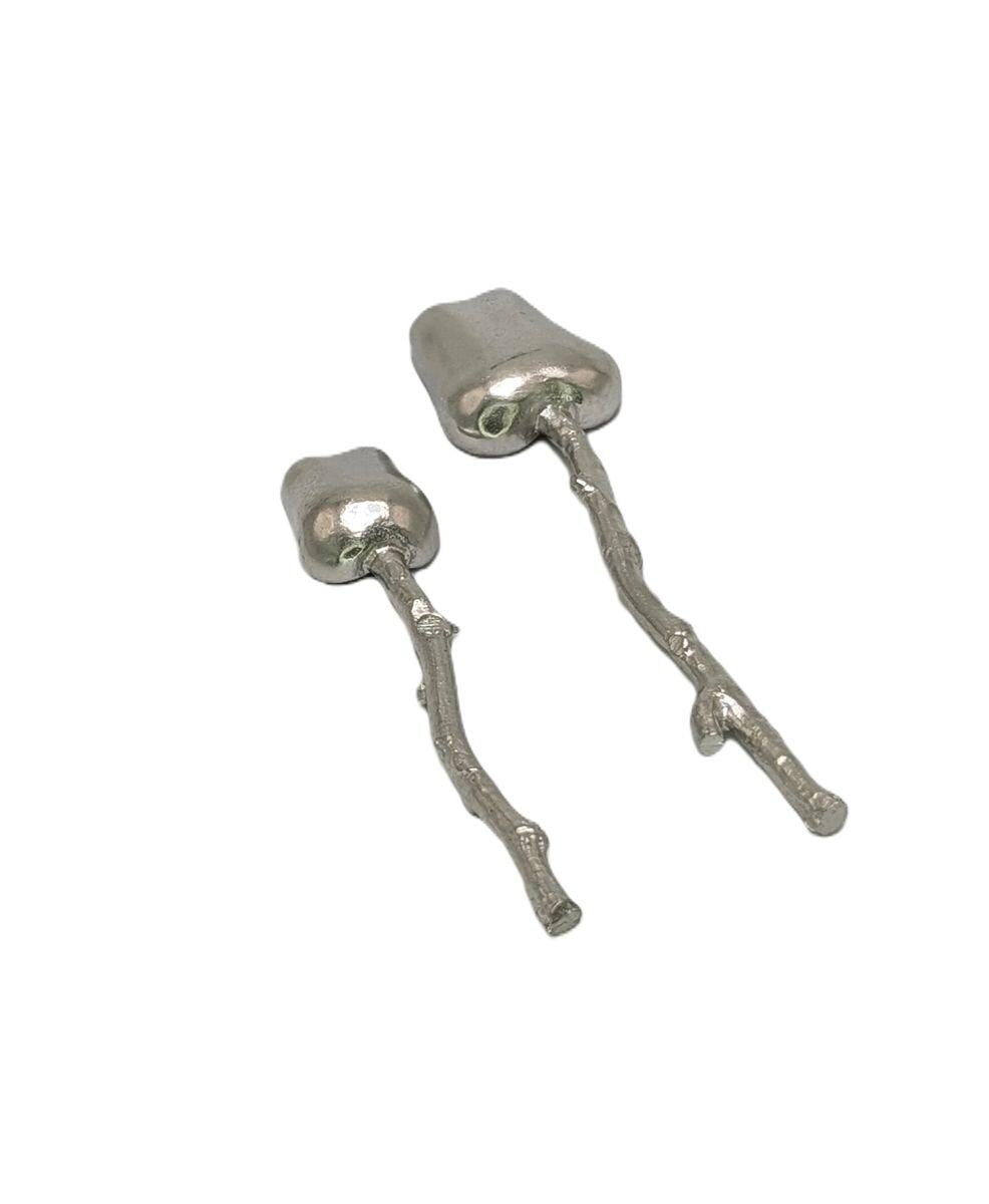 Apple Small Pewter Spoons Set Inspired by Nature