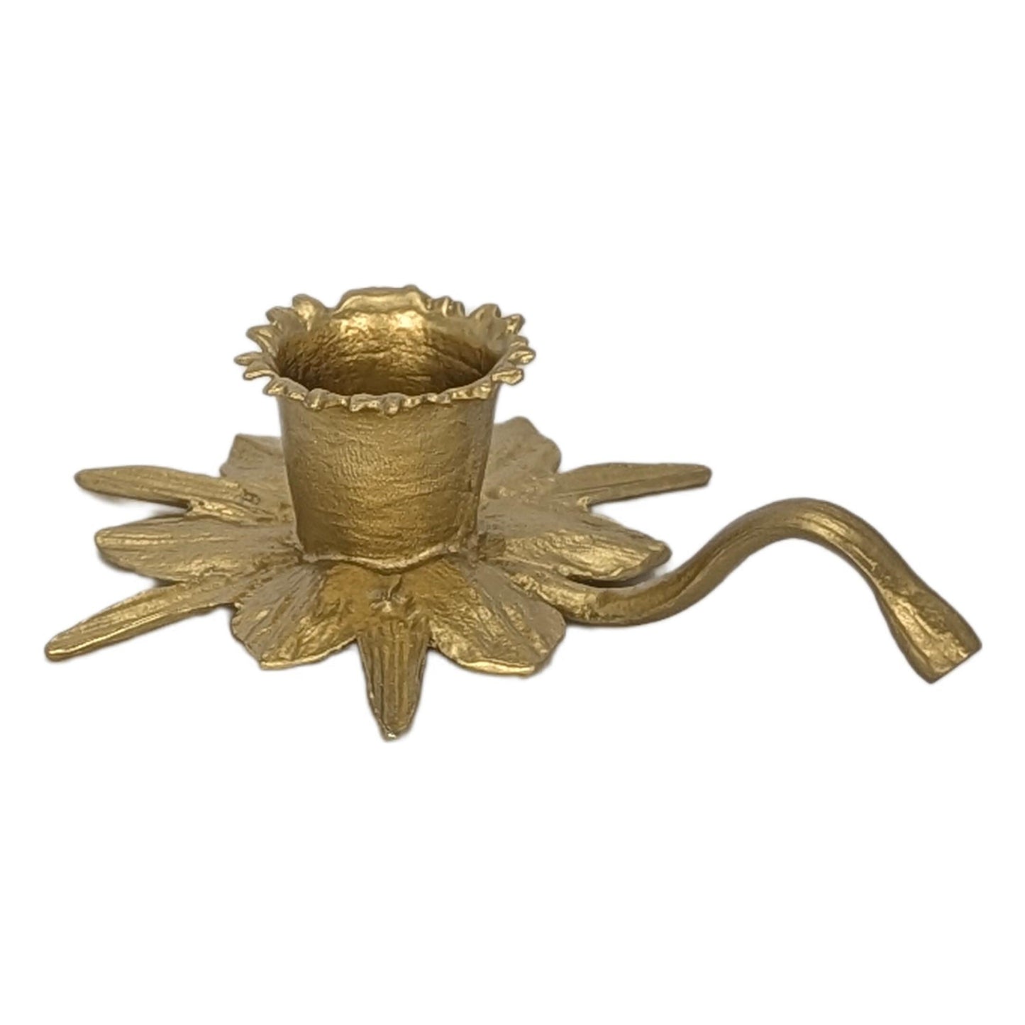 Daffodil Pewter Taper Candle Holder Home Decor Inspired by Nature