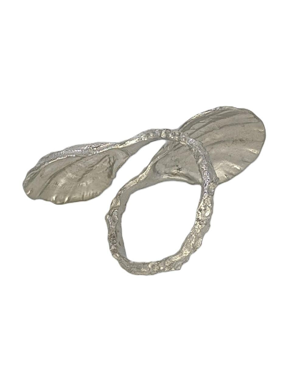 Seashells/Coral Adjustable Pewter Napkin Ring Set of 4 Home Decor Inspired by Nature