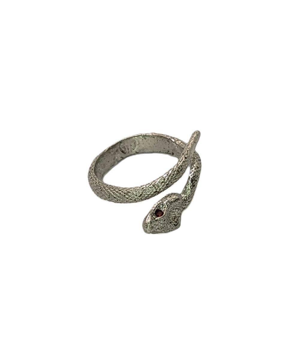 Copperhead Snake Stylish Pewter Adjustable Ring