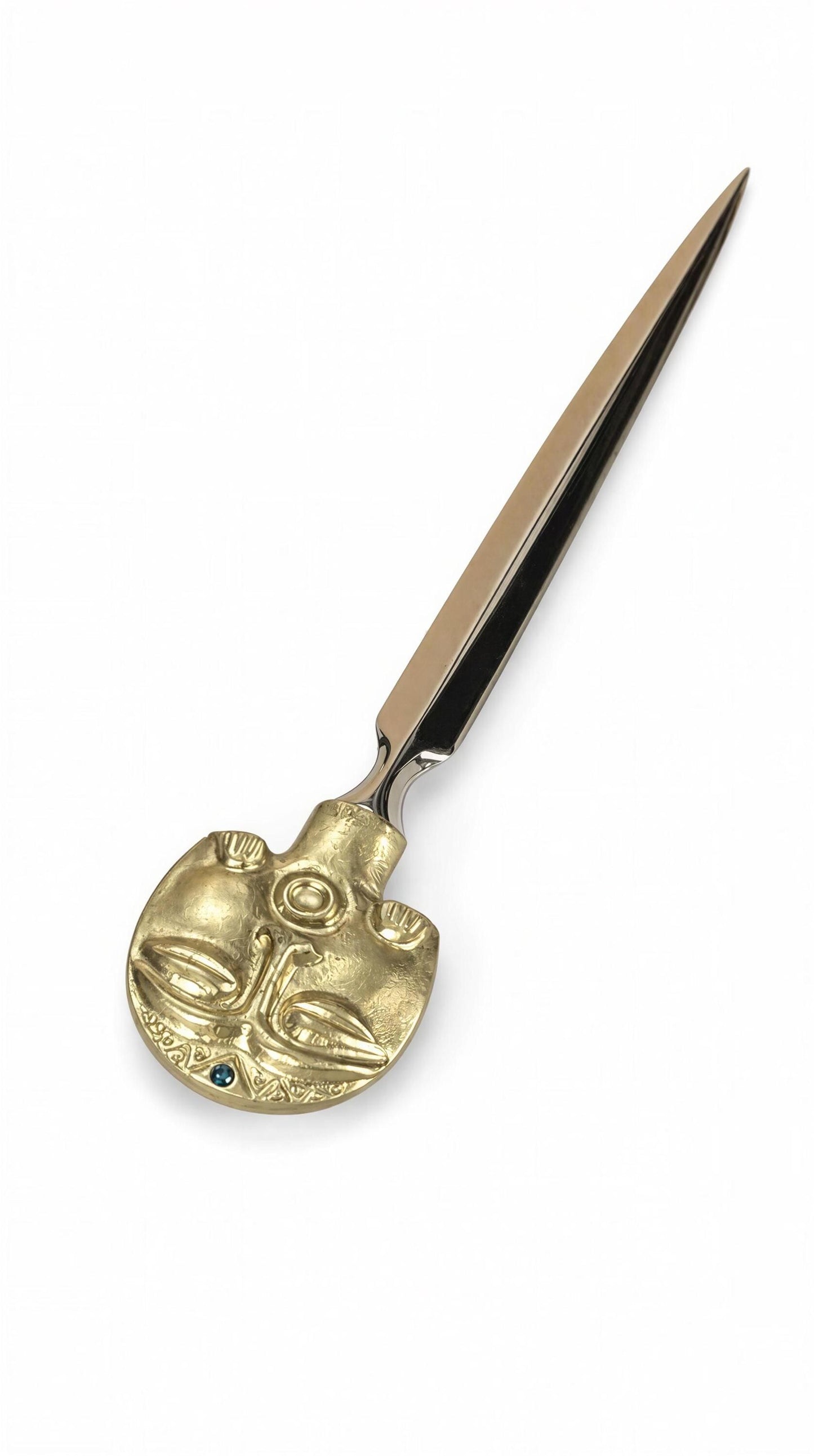 Diosa Luna Taino moon goddess pewter letter opener desk decor collectible