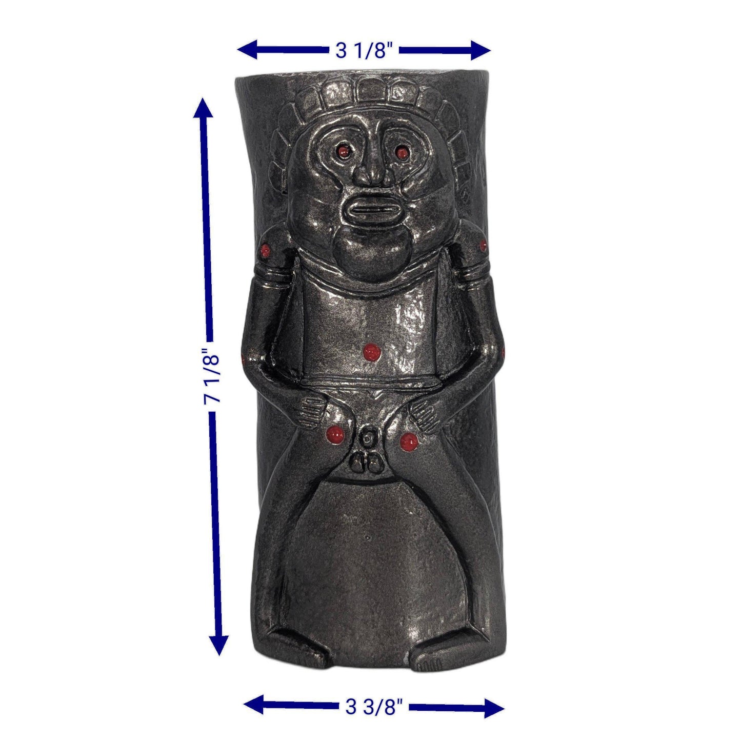 Handmade Taino Inspired Resin Vase, Diosa Luna Dios Sol, Cultural Heritage Design