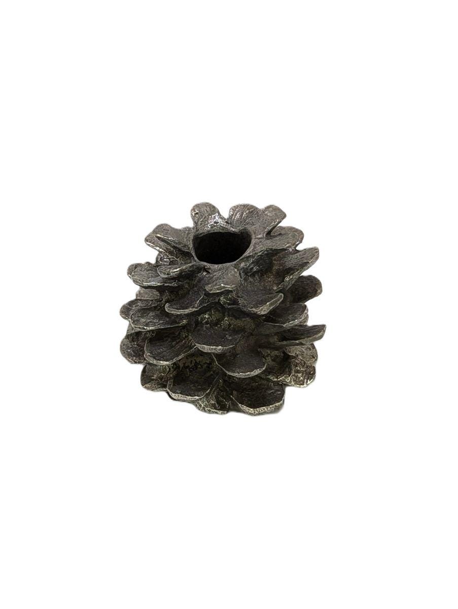 Pinecone Pewter Paperweight Pen Holder Decor Inspired by Nature