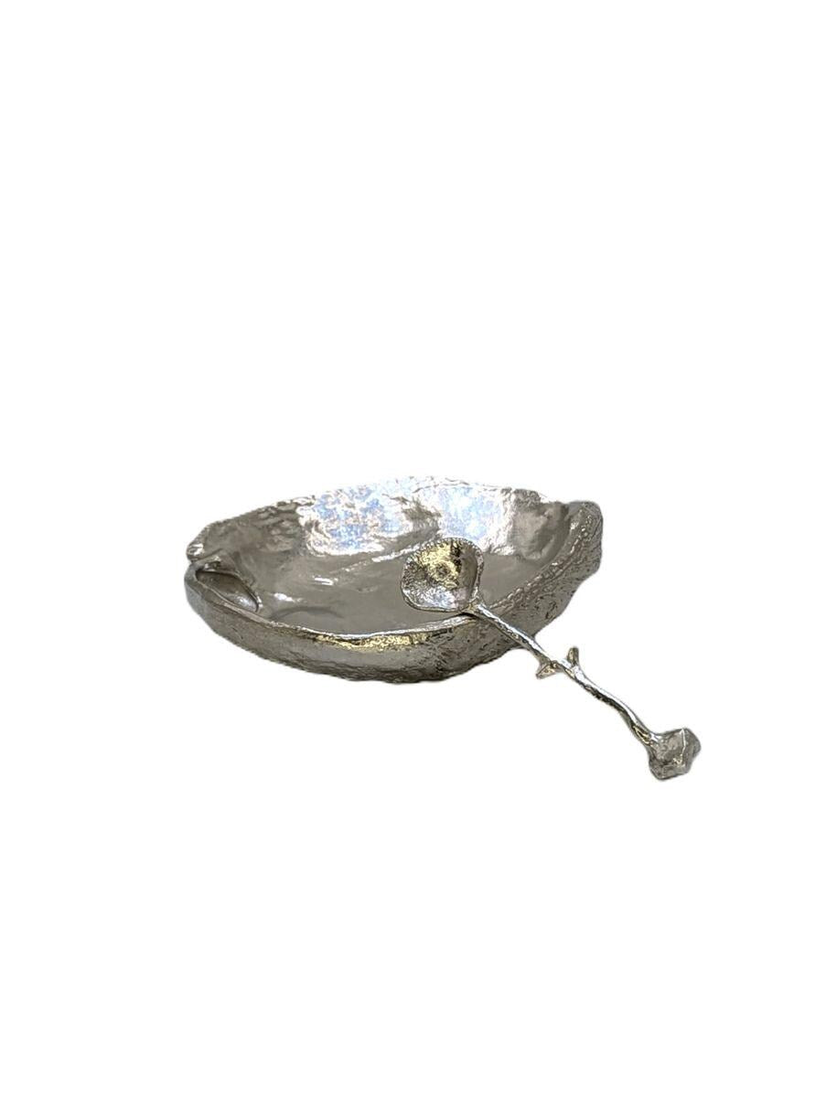 Handmade Abalone Shell Decorative Pewter Salt Dish, Table Decor Inspired by Nature