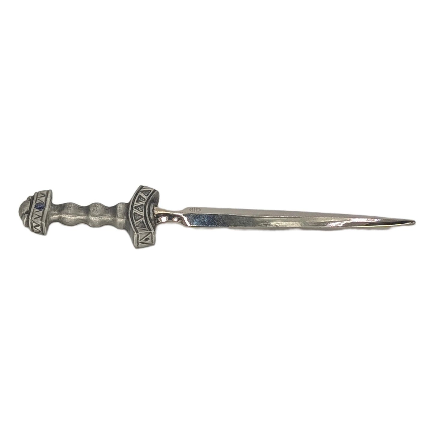 Handcrafted Viking Sword Replica Pewter Letter Opener, Medieval Style Desk Decor