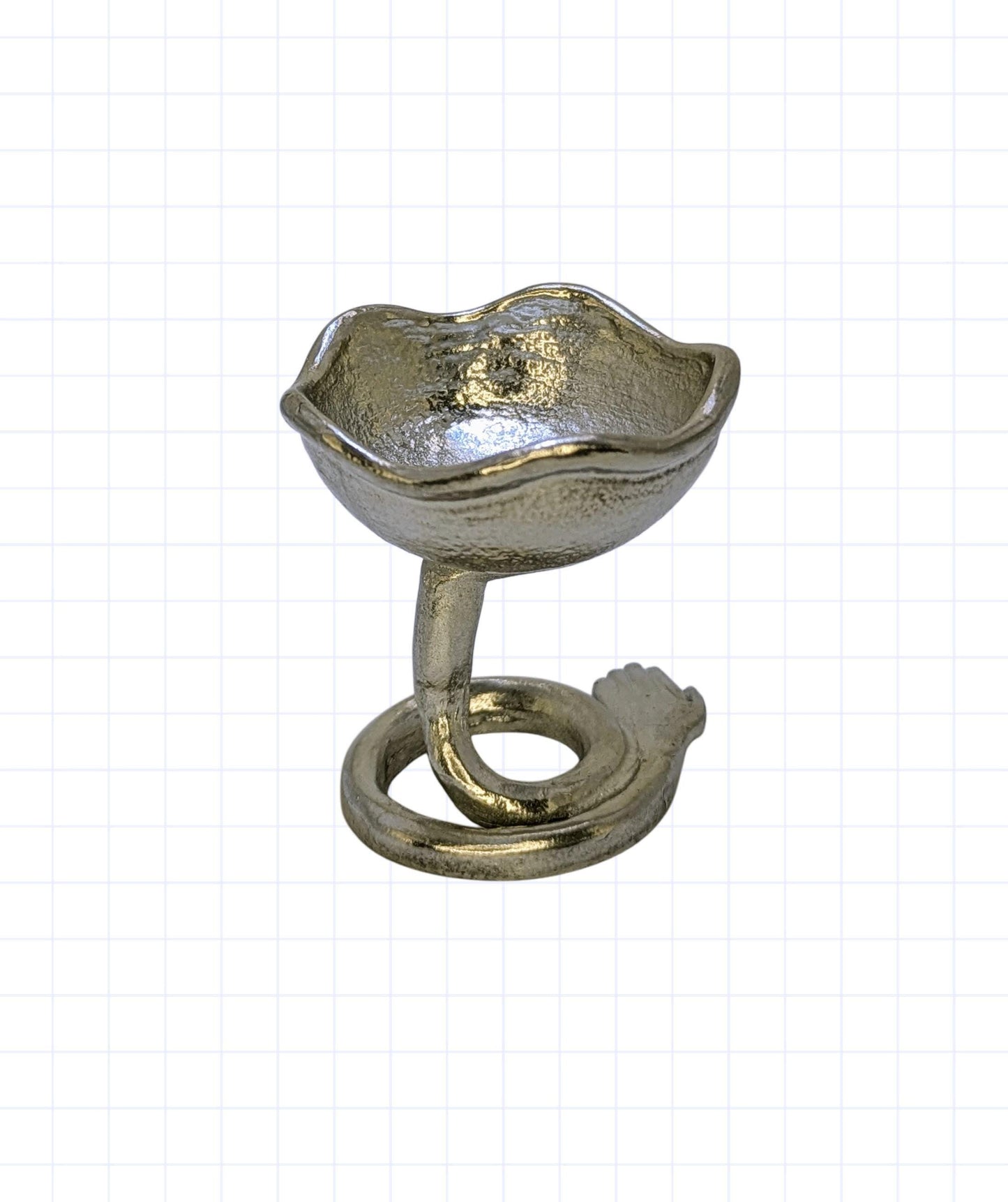 Handcrafted lead-free pewter left hands surrealist taper & tea light candle