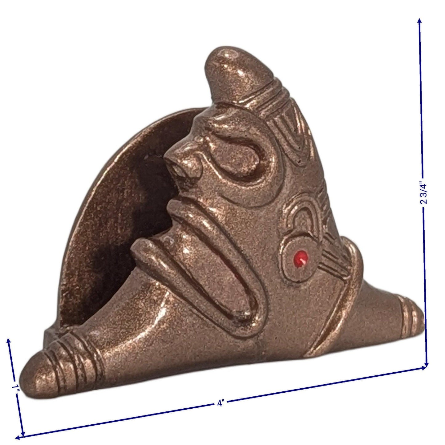 Handcrafted Taino Trigonolito Three-Pointed Stone Business Card Holder, Desk Decor