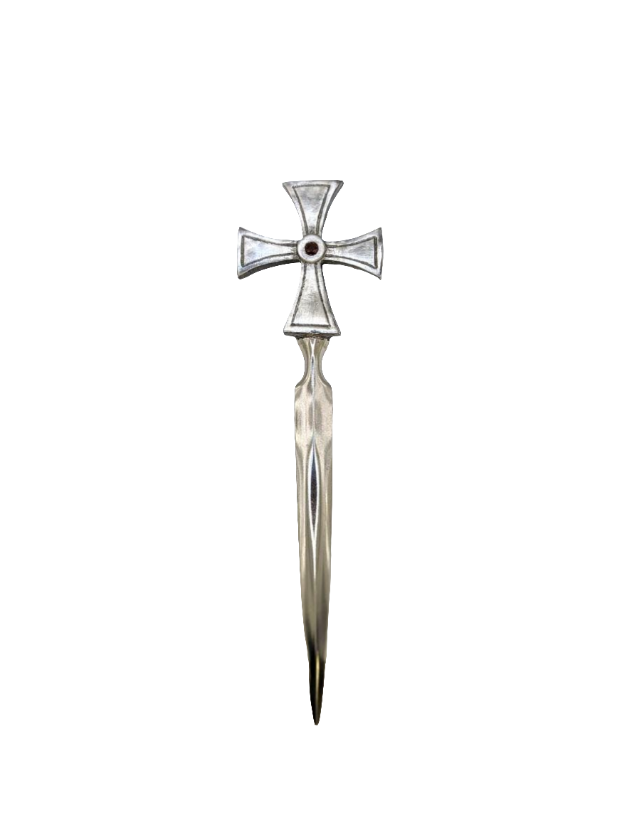 Templar Cross Decorative Pewter Letter Opener Collectible