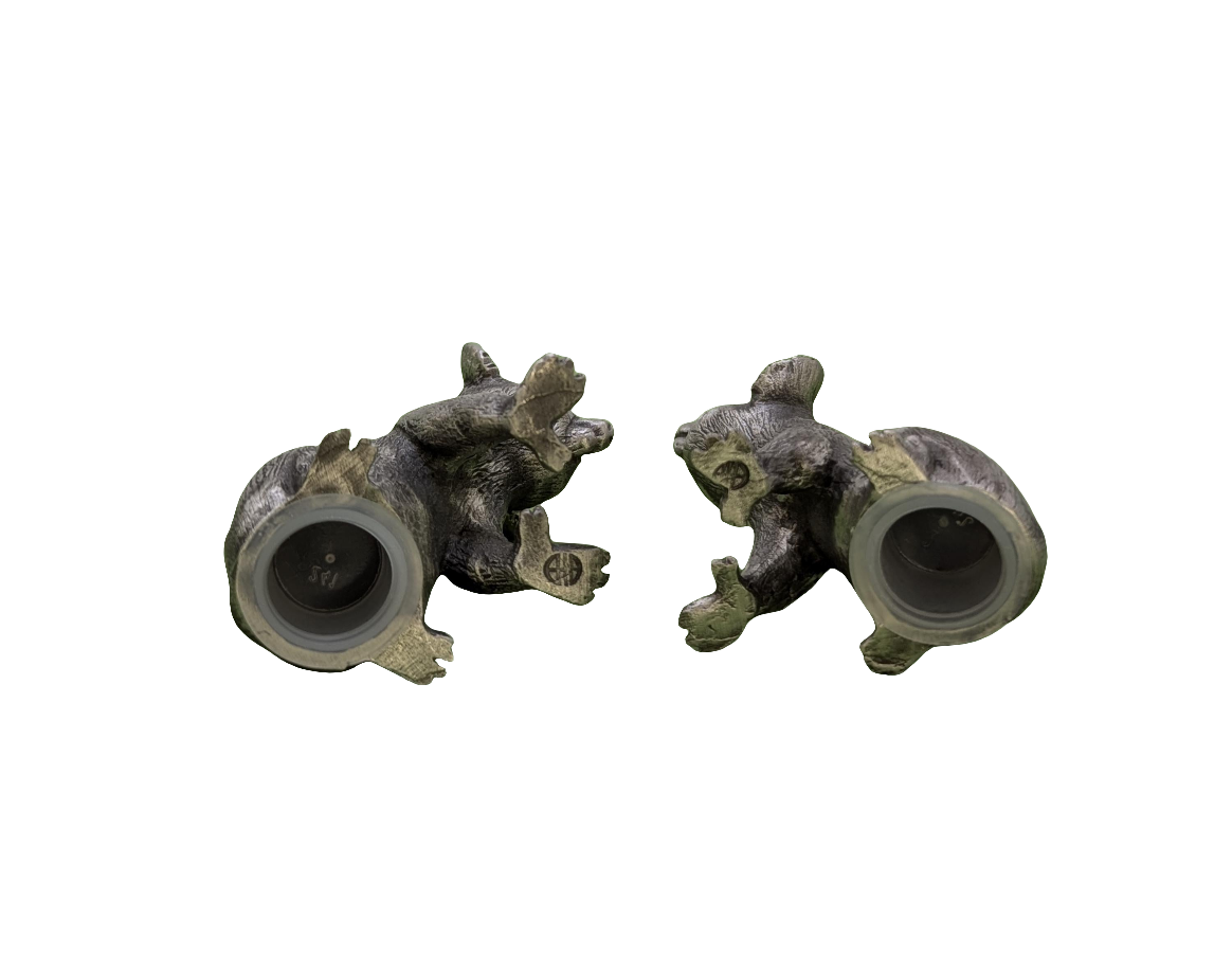 Koalas Miniature Minimalist Pewter Salt & Pepper Shakers Set Inspired by Nature Collectible