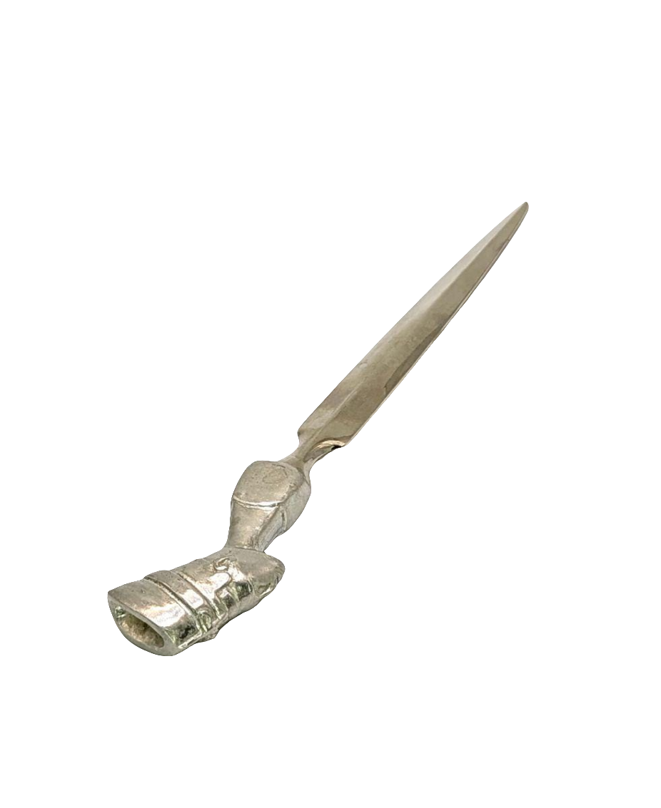 Nubian Nefertiti Pewter Letter Opener Collectible Desk Decor