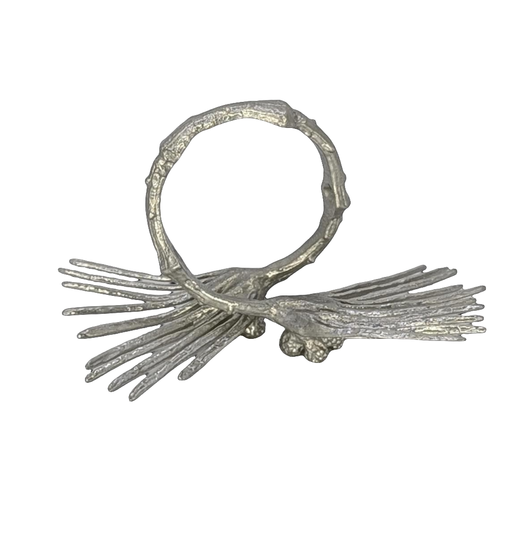 Umbrella Pine Pewter Adjustable Napkin Ring Set of 4 Inspired by nature