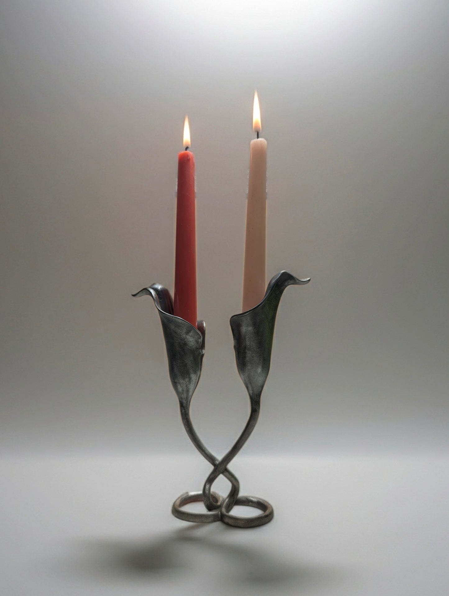 Calla Lily Pewter Taper Candle Holder Home Decor Inspired by Nature