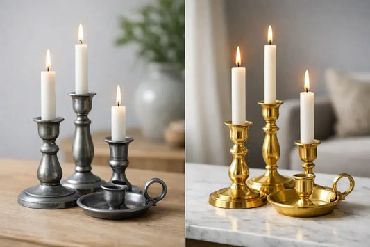 Pewter Versus Brass Candleholders for Your Home