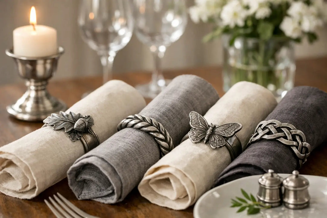 Unique Pewter Napkin Rings for a Memorable Table