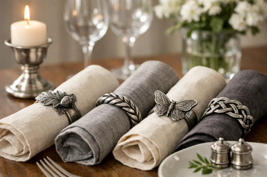 Unique Pewter Napkin Rings for a Memorable Table