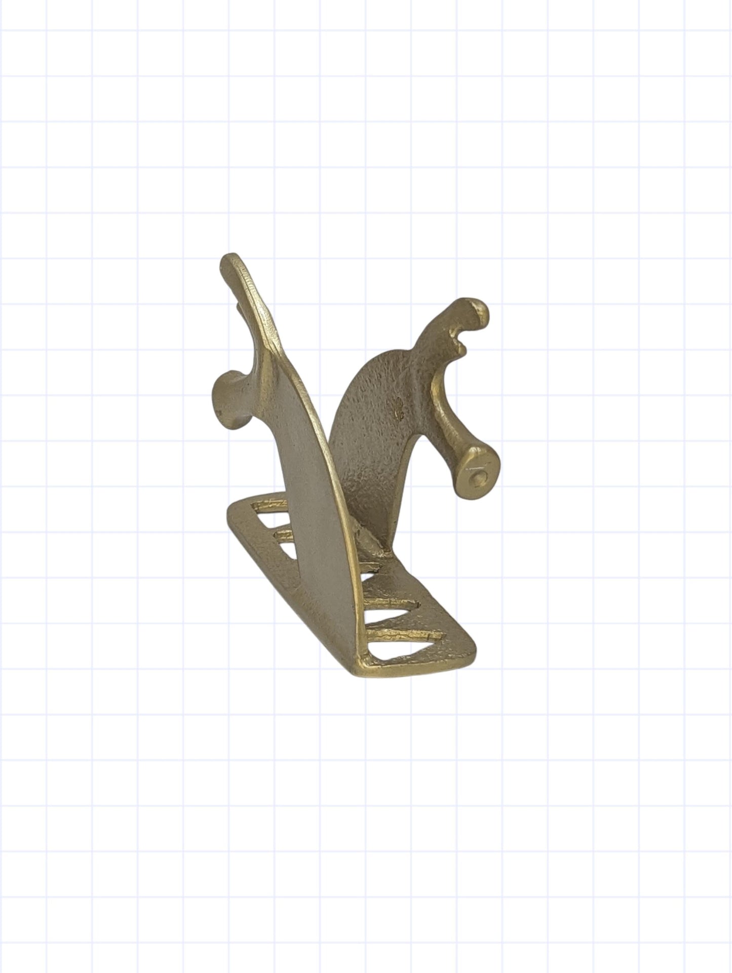 Antique Greek Pewter Horse Replica Business Card Holder Office Decor Minimalist