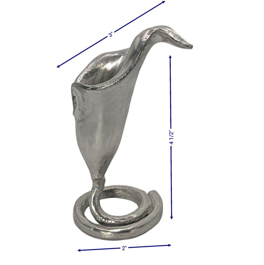 Calla Lily Pewter Taper Candle Holder Home Decor Inspired by Nature