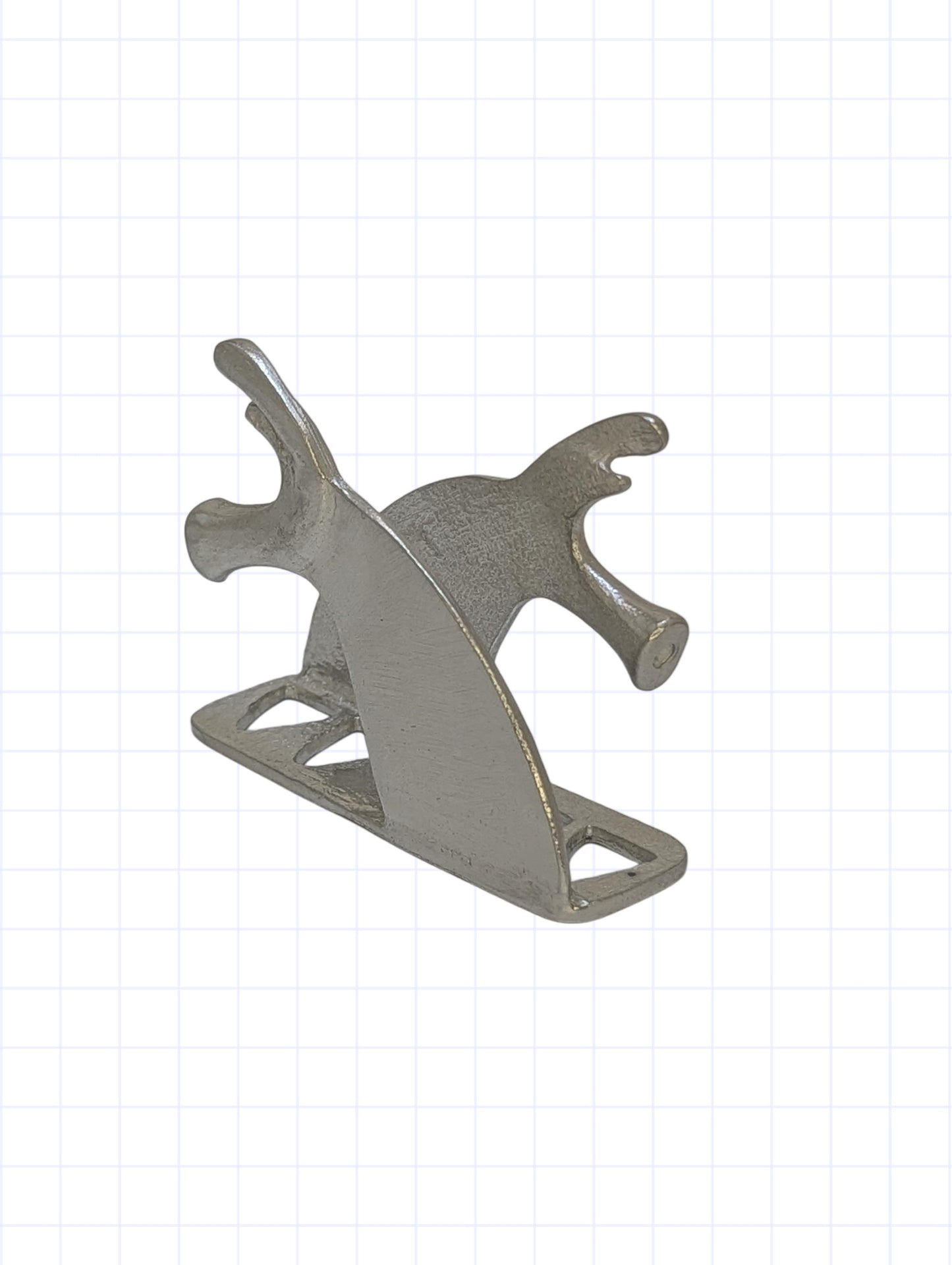 Antique Greek Pewter Horse Replica Business Card Holder Office Decor Minimalist