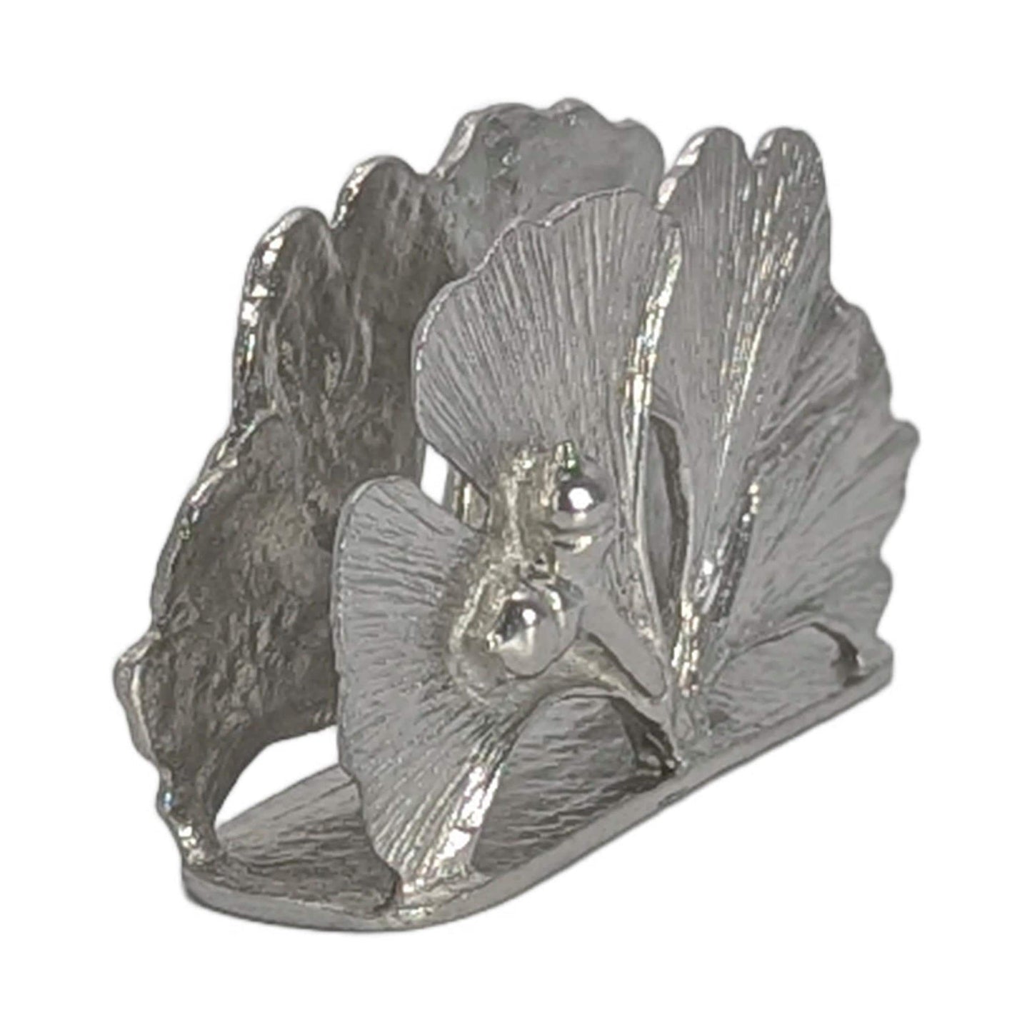 Ginkgo Pewter Business Card Holder OfficeDecor Inspired by Nature