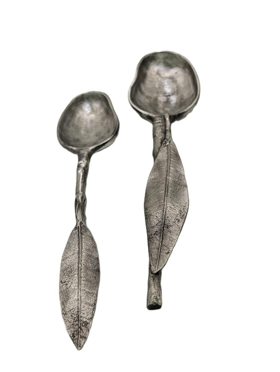 Tropical Mango Pewter Decorative Spoons Set Inspired by Nature Collectible
