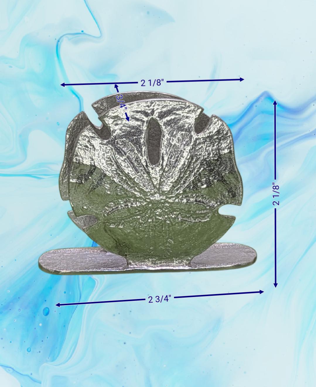 Seashells Pewter Business Card Holder Desk Decor Inspired by Nature