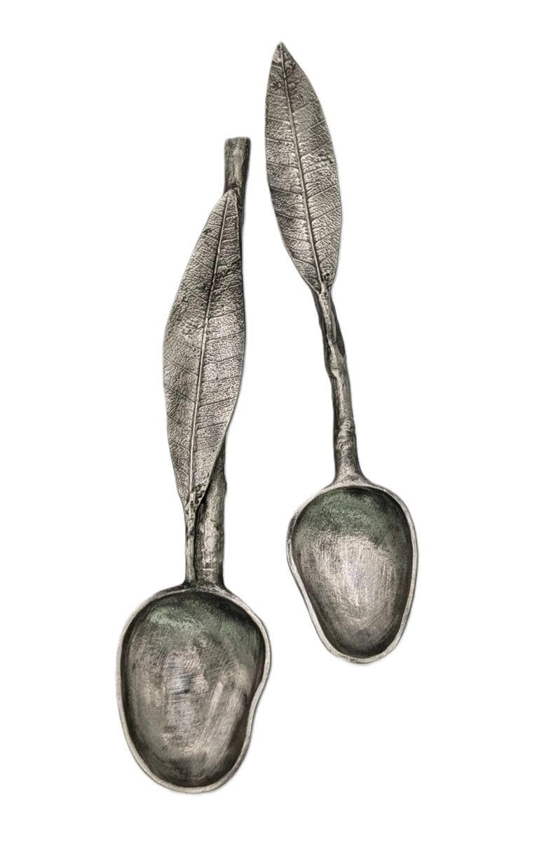 Tropical Mango Pewter Decorative Spoons Set Inspired by Nature Collectible
