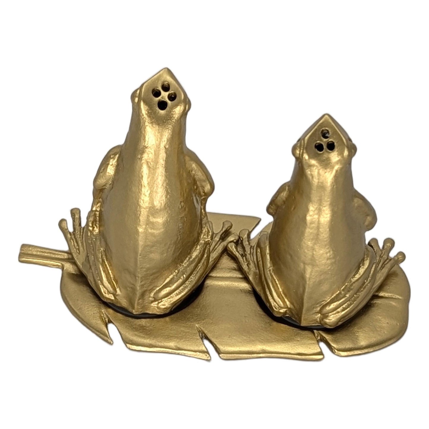 Miniature Pewter Coqui Frog Salt & Pepper Shakers: Collectible Decor