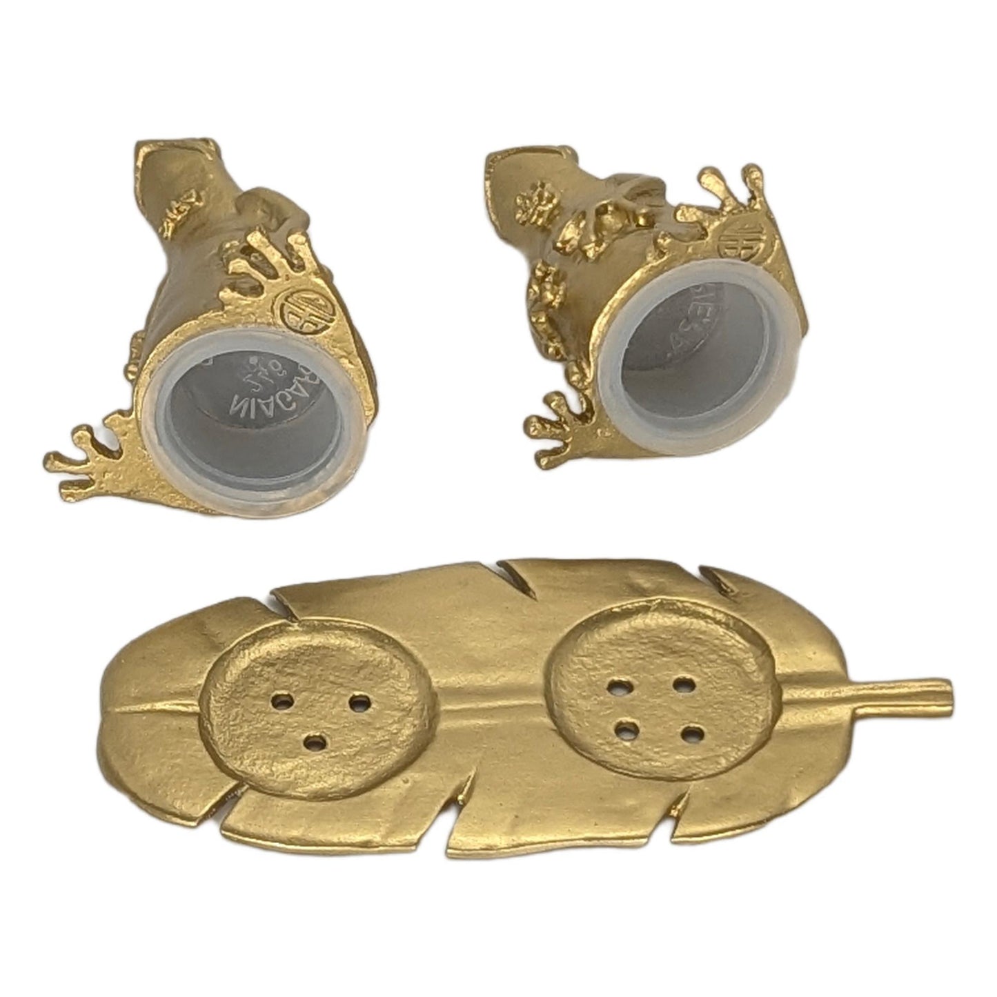 Miniature Pewter Coqui Frog Salt & Pepper Shakers: Collectible Decor