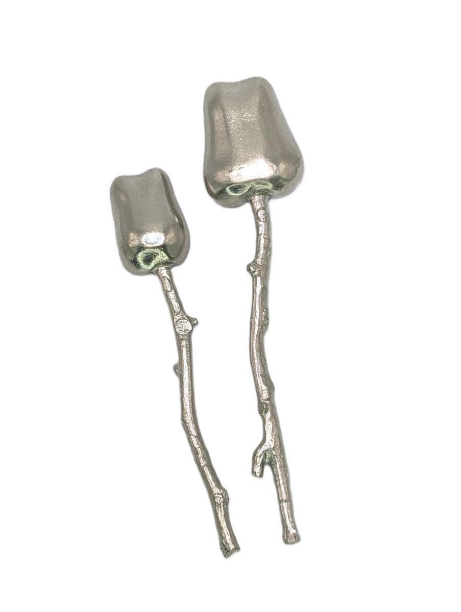 Apple Small Pewter Spoons Set Inspired by Nature