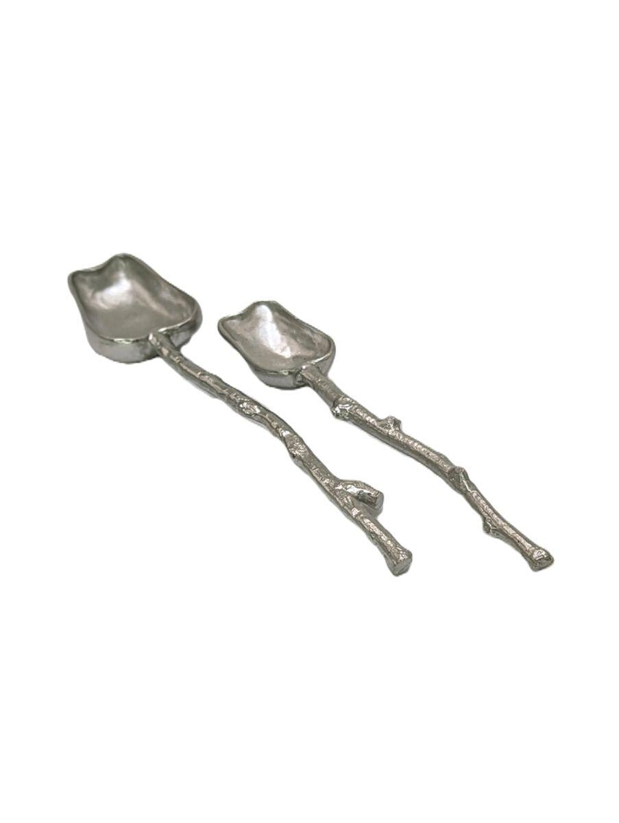 Apple Small Pewter Spoons Set Inspired by Nature