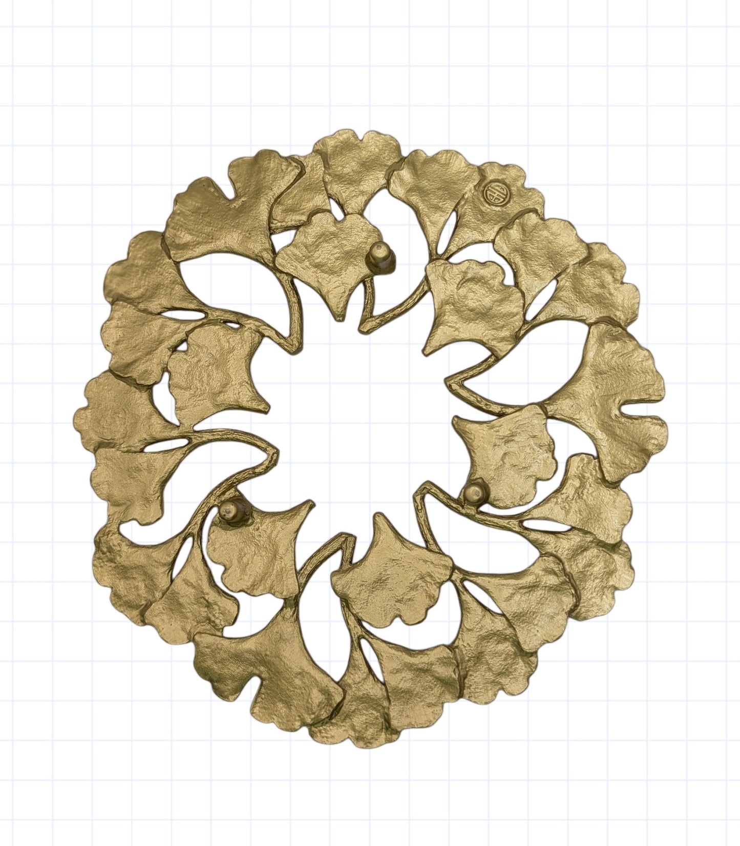 Ginkgo Pewter Trivet Home Decor Inspired by Nature