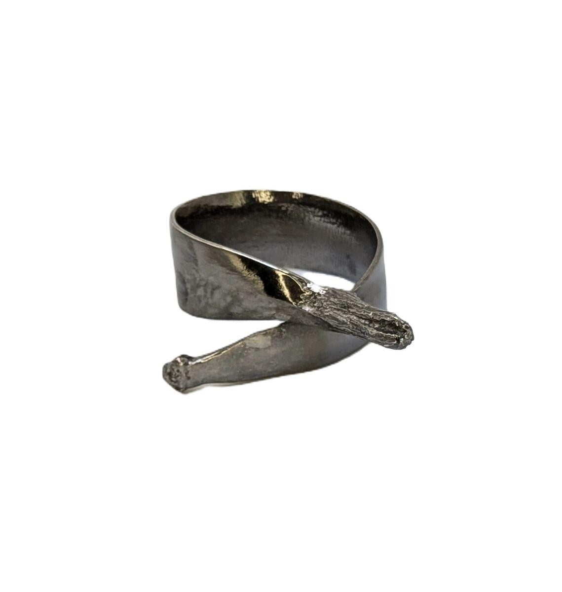 Banana Pewter Adjustable Napkin Ring Set of 4 Inspired by Nature
