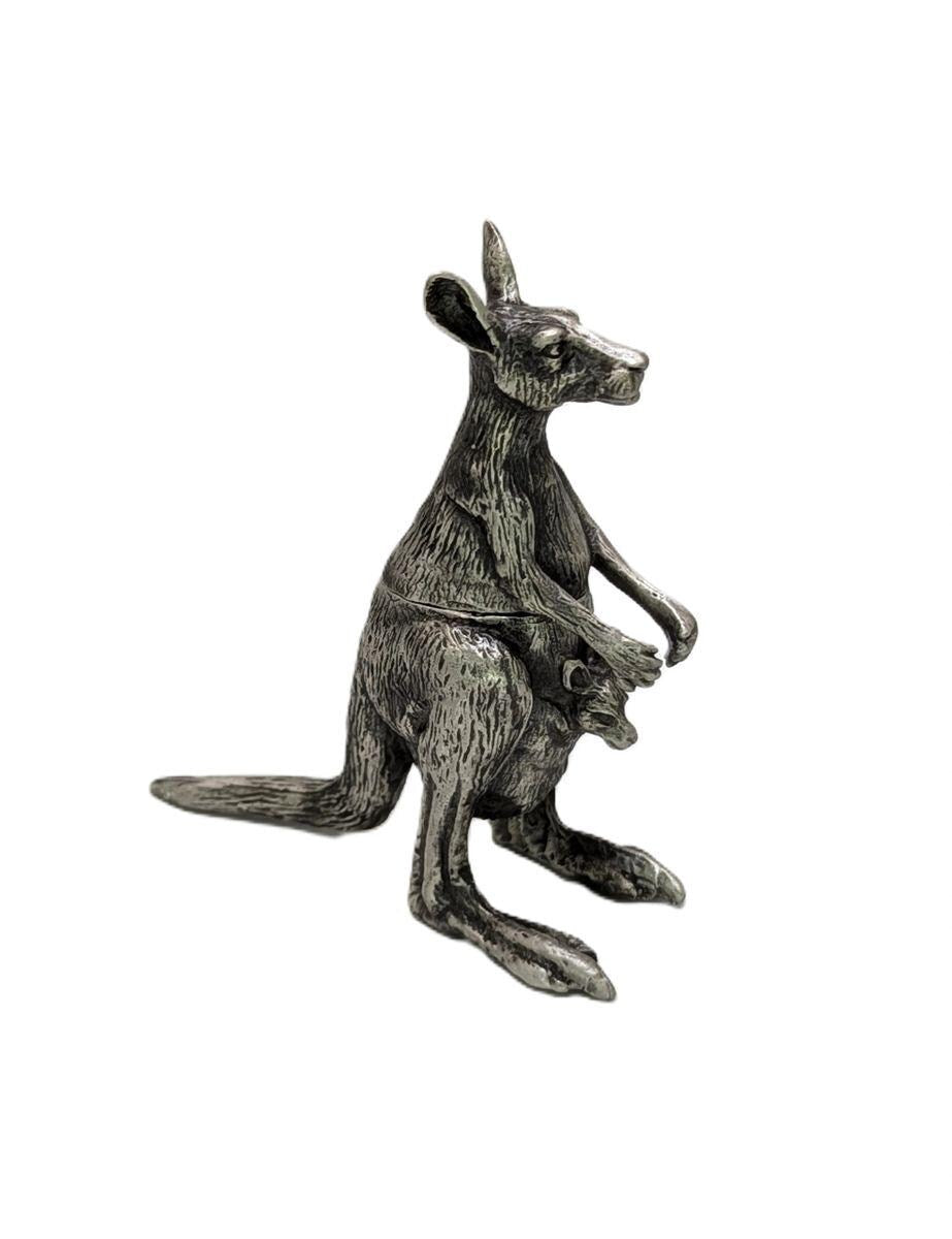 Kangaroo Miniature Multifunctional Pewter Box Decor