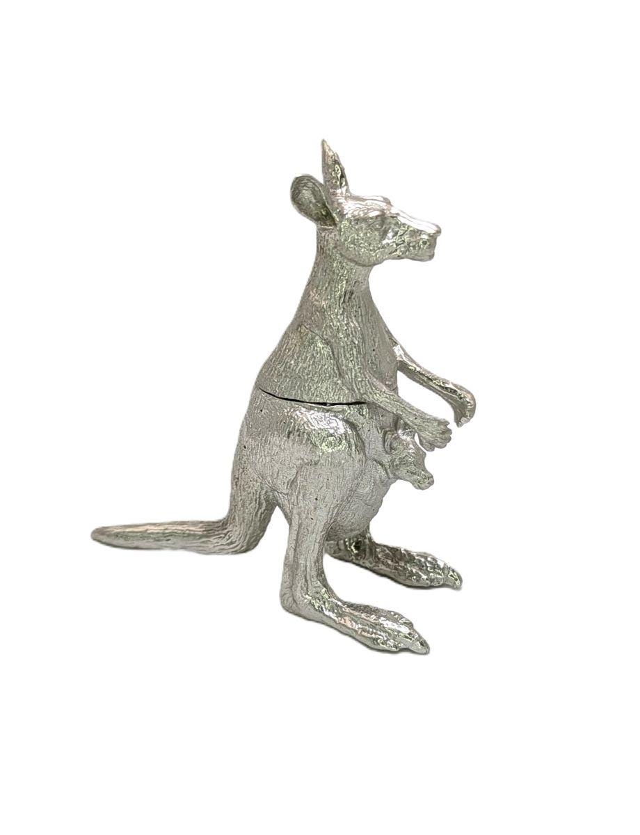 Kangaroo Miniature Multifunctional Pewter Box Decor