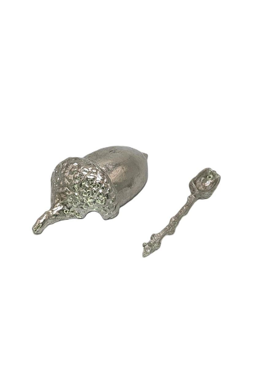 Acorn Minimalist Pewter Salt Dish Inspired by Nature