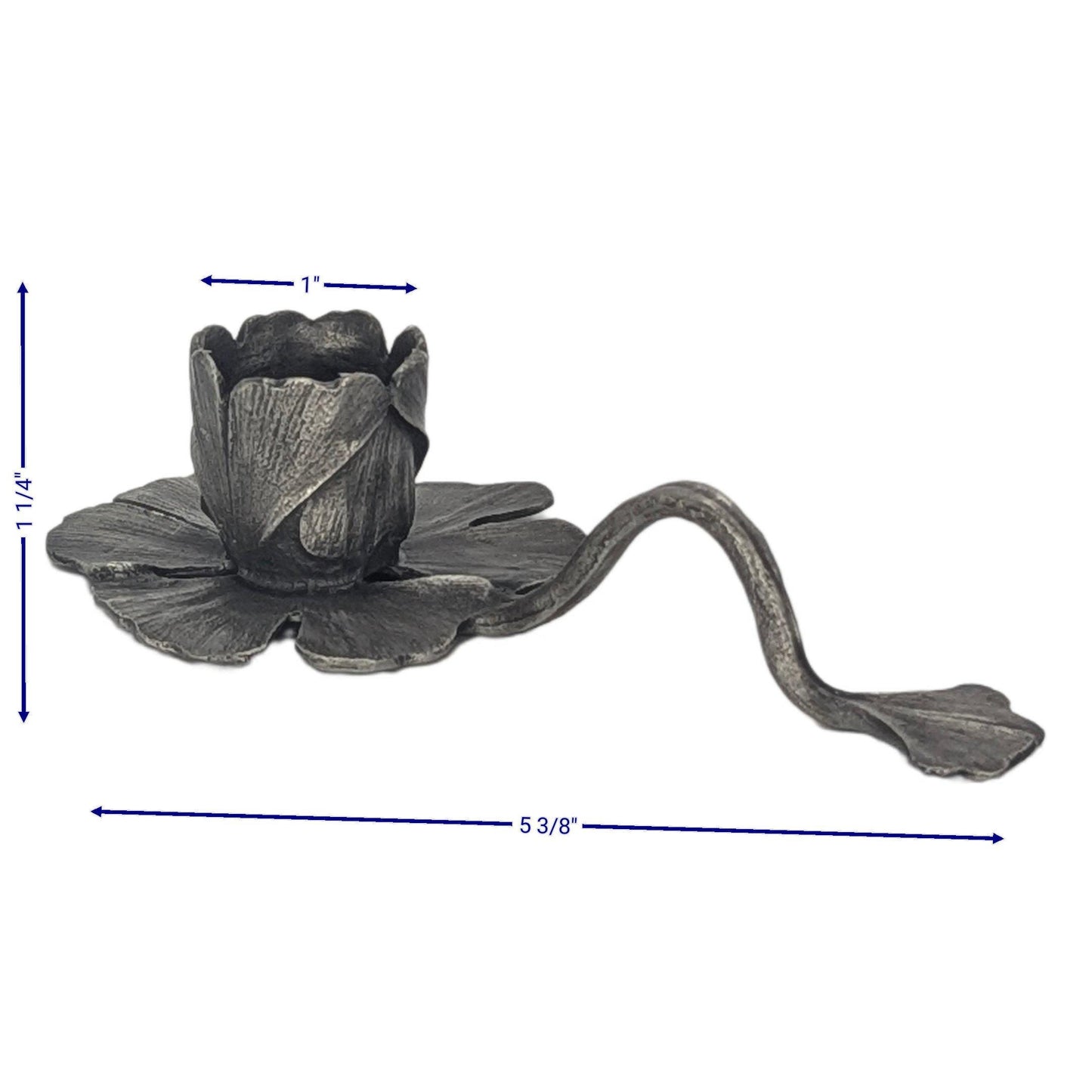 Ginkgo Stylish Minimalist Pewter Taper Candle Holder Inspired by Nature