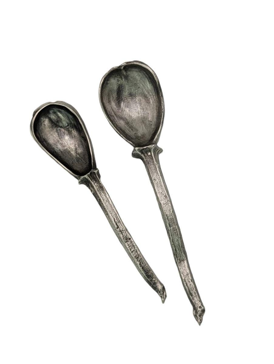 Pumpkin Pewter Decorative Small Spoons Set Inspired by Nature