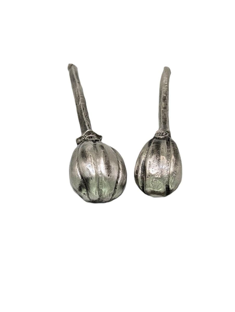 Pumpkin Pewter Decorative Small Spoons Set Inspired by Nature