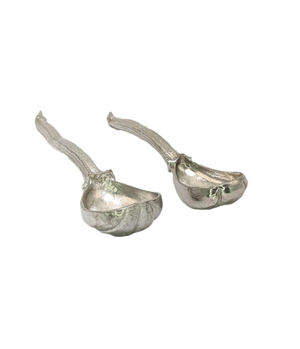 Pumpkin Pewter Decorative Small Spoons Set Inspired by Nature