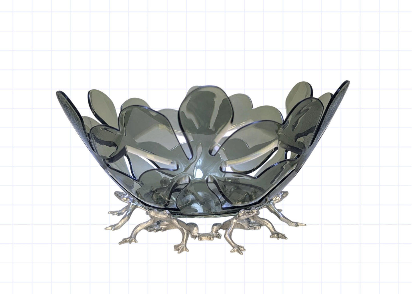 Frogs Fruit Bowl and Stand Set Centerpiece Decor LIMITED EDITION