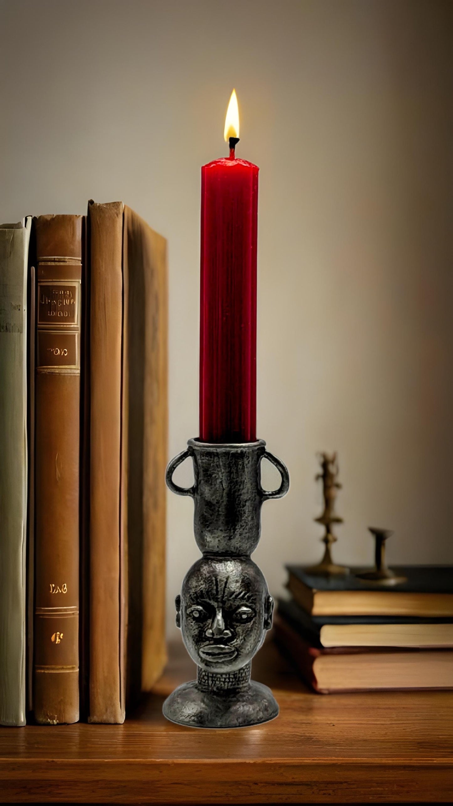 Ma Afrika Pewter Candle Holder Rustic Ethnic Style Home Decor