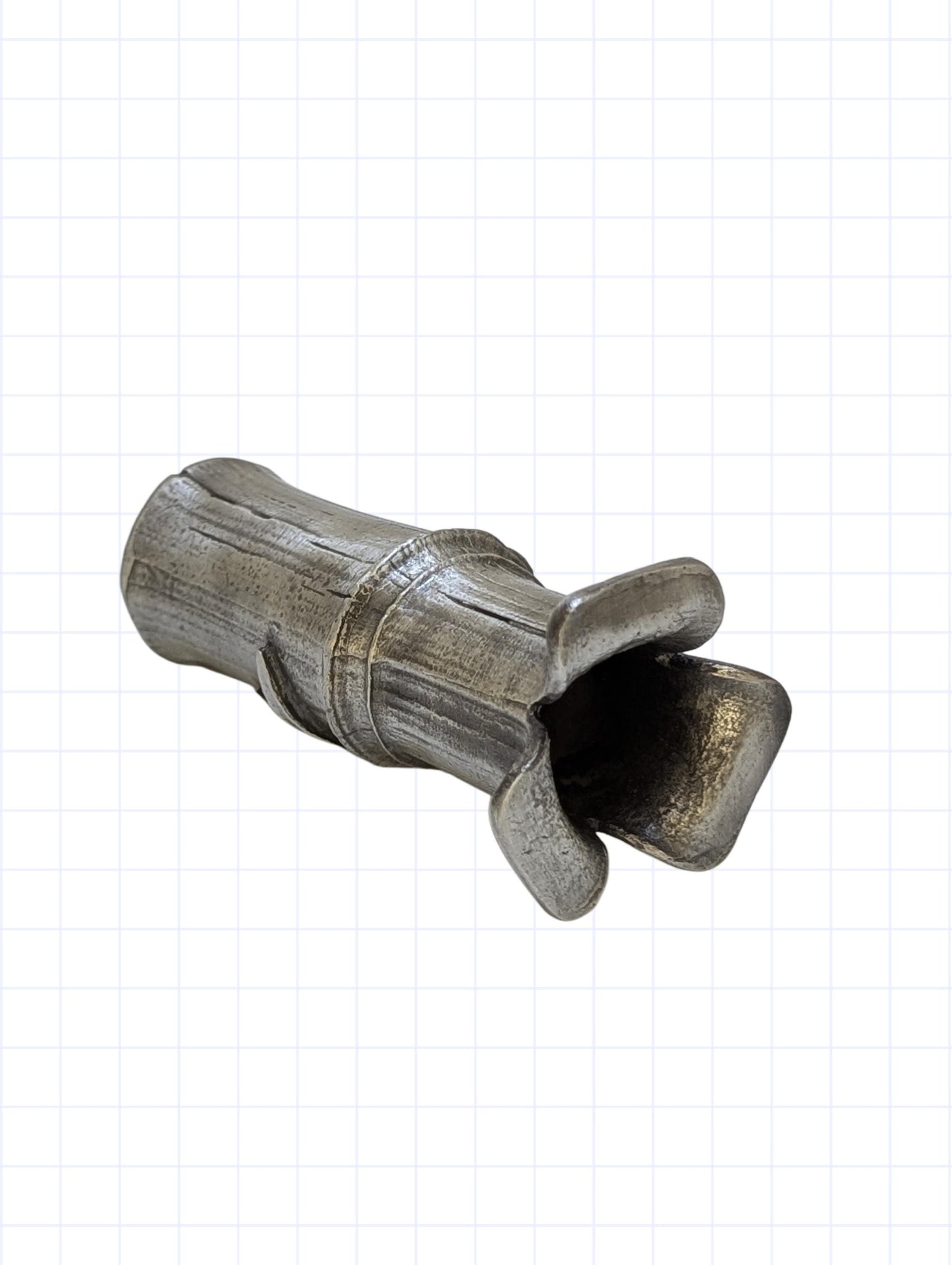 Bamboo Taper Pewter Candle Holder Decor Minimalist Inspired by Nature