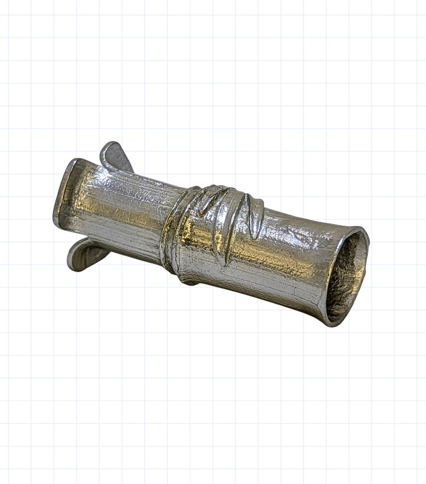 Bamboo Taper Pewter Candle Holder Decor Minimalist Inspired by Nature