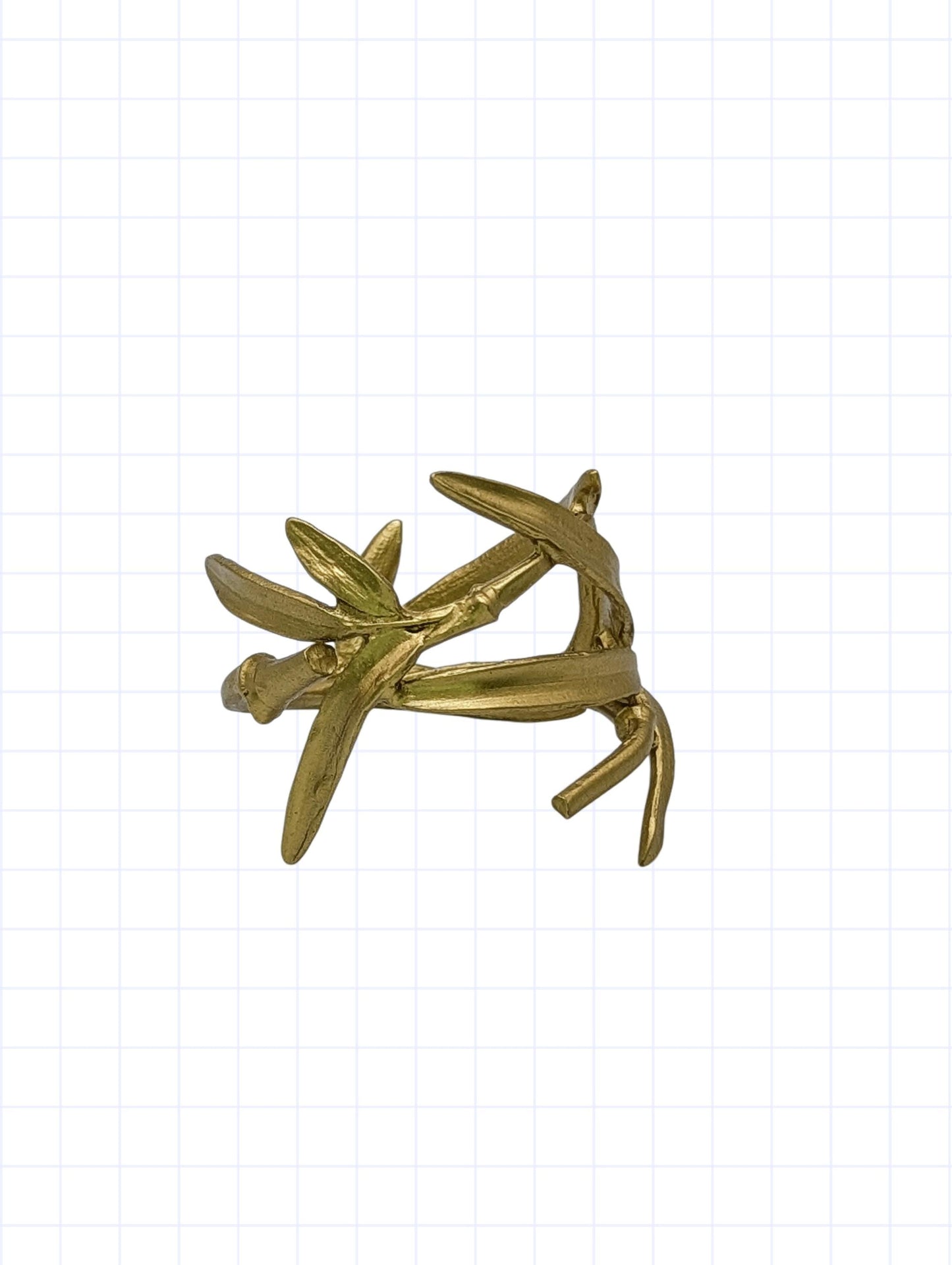 Bamboo Pewter Adjustable Napkin Ring Set of 4 Inspired by Nature