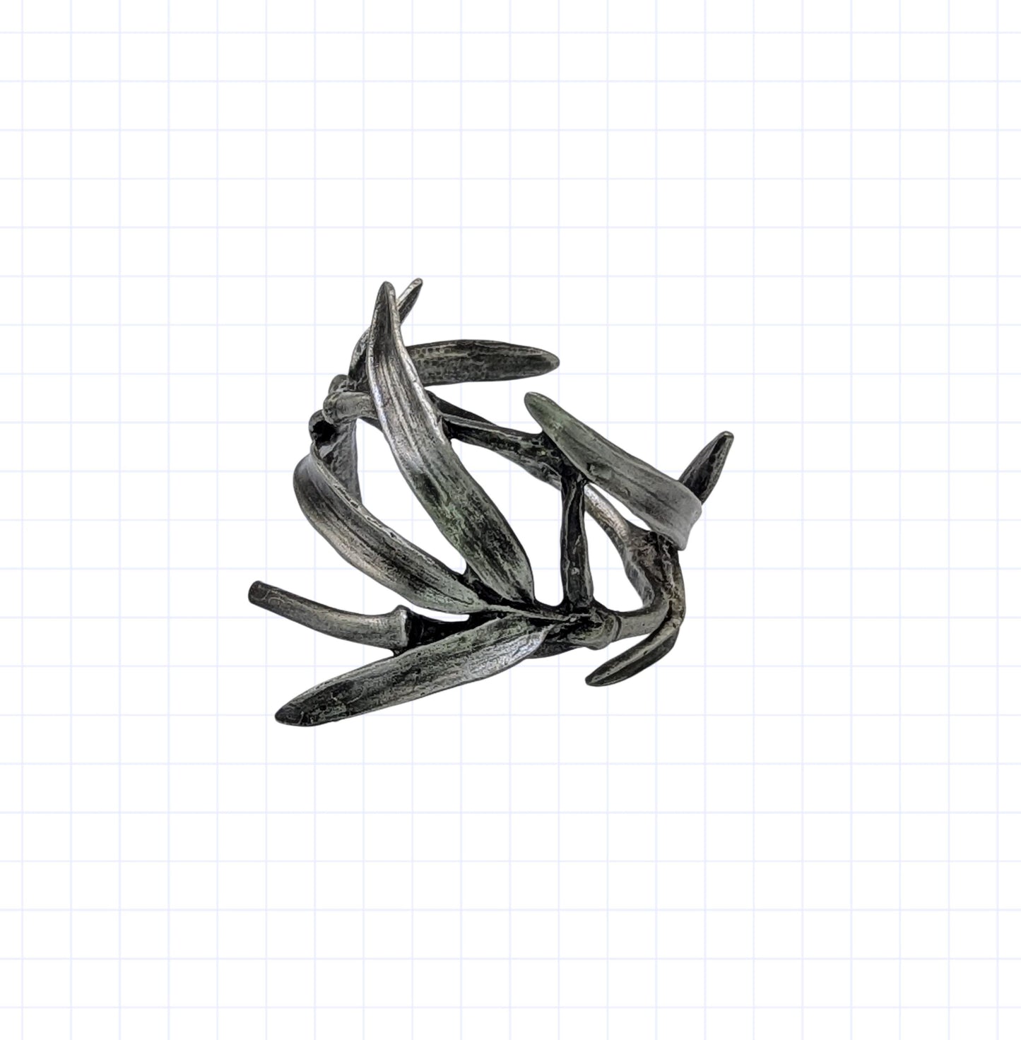 Bamboo Pewter Adjustable Napkin Ring Set of 4 Inspired by Nature