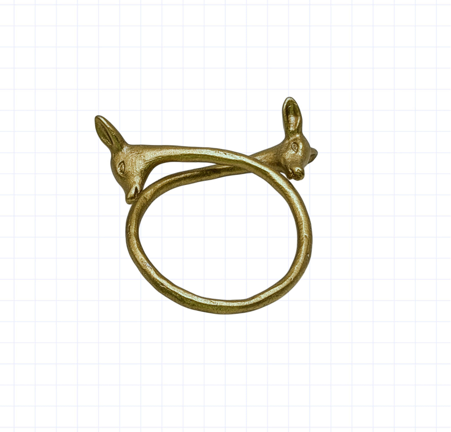 Charming Adjustable Pewter Deers Napkin Ring Set of 4