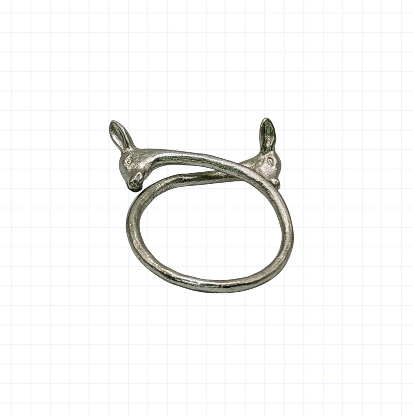 Charming Adjustable Pewter Deers Napkin Ring Set of 4