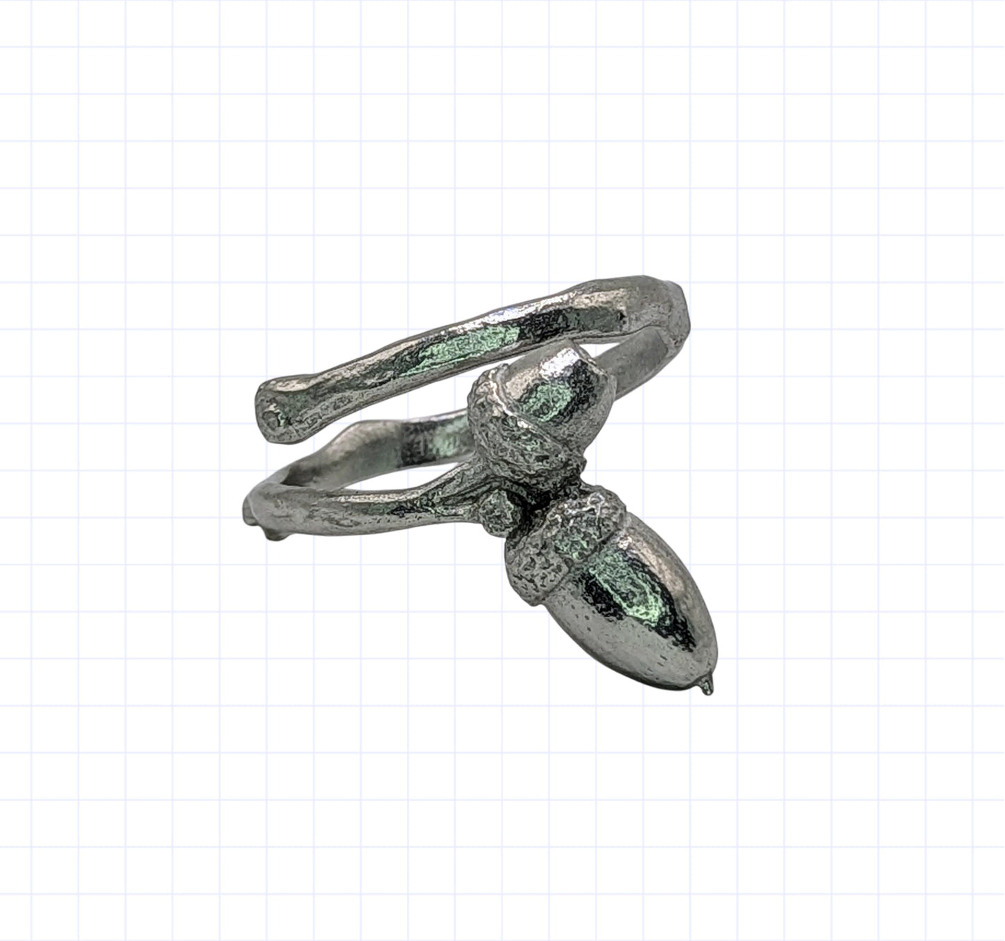 Acorn Twig Pewter Adjustable Napkin Ring Set Of 4 Inspired by Nature